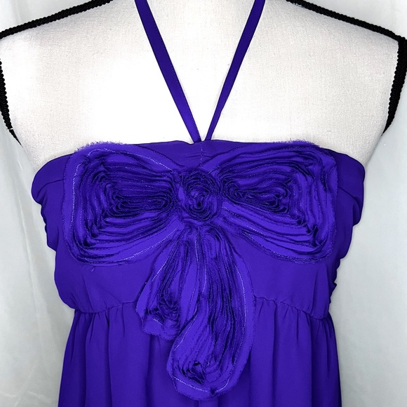 Purple Maxi Halter Dress - Picture 3 of 6